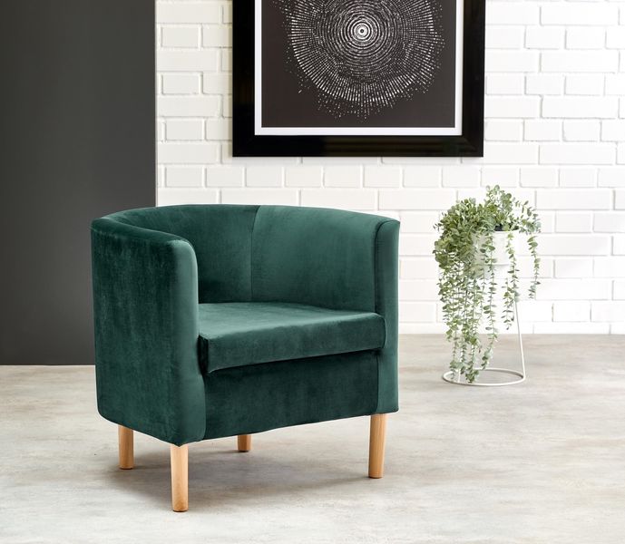 Кресло CLUBBY 2 темно-зеленый/натуральный 72534*001 фото