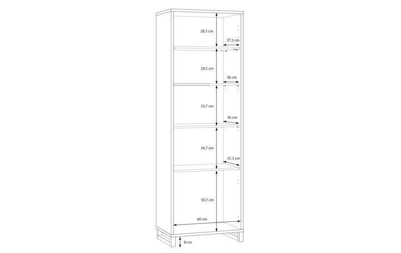Витрина MAREDA MAQV711 L/P дуб валенсия-песочный 78210*001 фото