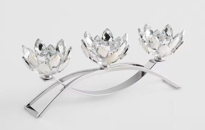 Свічник CRISTAL SHINE SMALL SILVER (11049570805) срібло 11049570805 фото