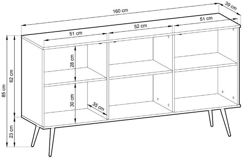 Комод ORO MDF K160 бежевый-черный 81861*008 фото