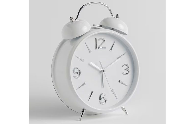 Годинник настільний KOLIBRO білий 65907-BIA-ZEGAR фото
