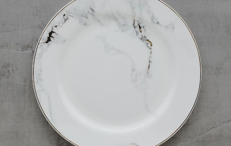 Обеденная тарелка MARBER белый 56545-BIA-TAL фото