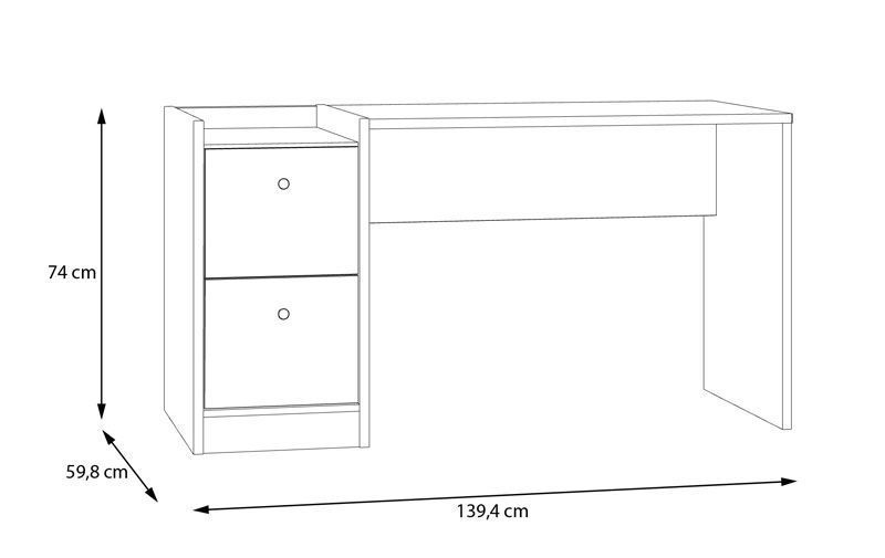 Стол письменный COXIM CXMB121L дуб маувелла-черный 81477*001 фото
