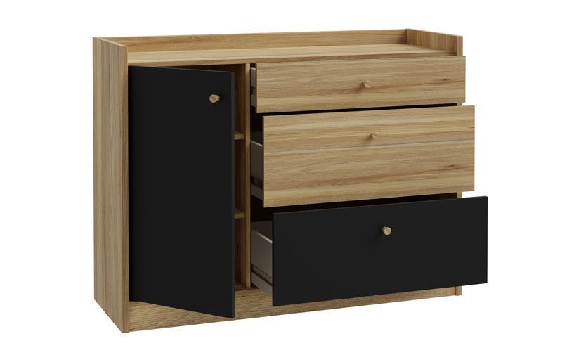 Комод COXIM CXMK221L дуб маувелла-чорний 81474*001 фото