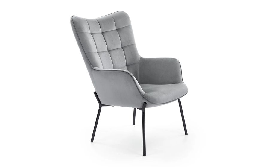 Кресло CASTEL светло-серый/черный 61914*001 фото