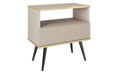 Тумба приліжкова ORO MDF S54 бежевий-чорний 81864*007 фото