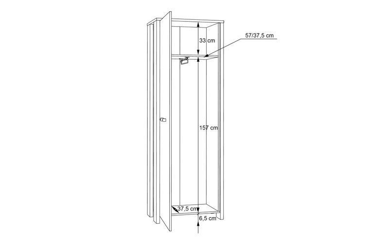 Шкаф гардеробный CLIF CLFS711 старое дерево винтаж- бетон темно-серый 63651*001 фото