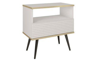 Тумба приліжкова ORO MDF S54 білий-чорний 81864*003 фото