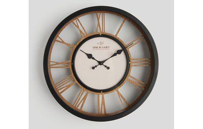 Годинник настінний EROMA WOOD2 BLACK (10058680301) чорний 10058680301 фото