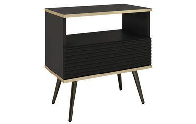 Тумба приліжкова ORO MDF S54 чорний-чорний 81864*011 фото