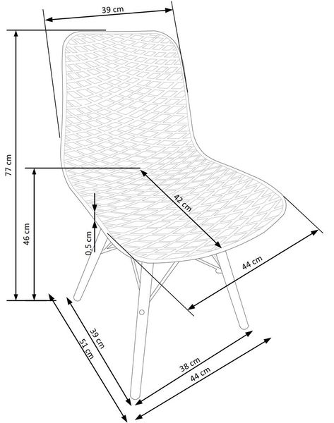 Стул K-325 белый/бук 62045*001 фото