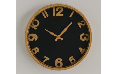 Годинник настінний ALMADA чорний-коричневий 72259-CZA-ZEGAR фото