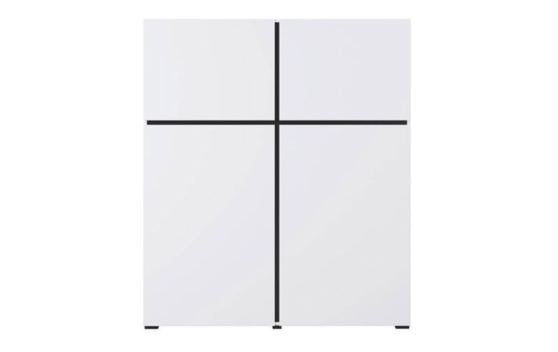 Комод високий CROSS 249WMY76 білий-чорний 80932*001 фото
