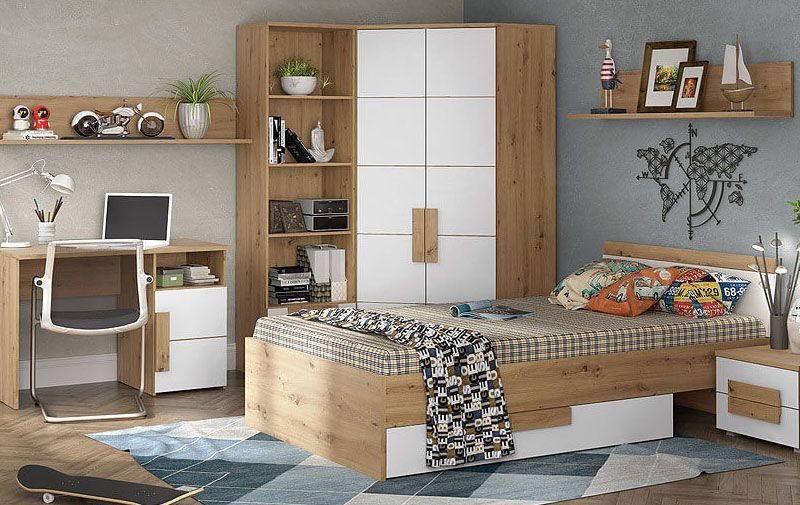 Тумба прикроватная ARKINA LBLK02 дуб артизан-белый 80754*001 фото